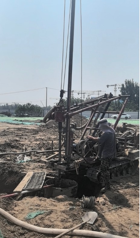 开封郊区工地打井